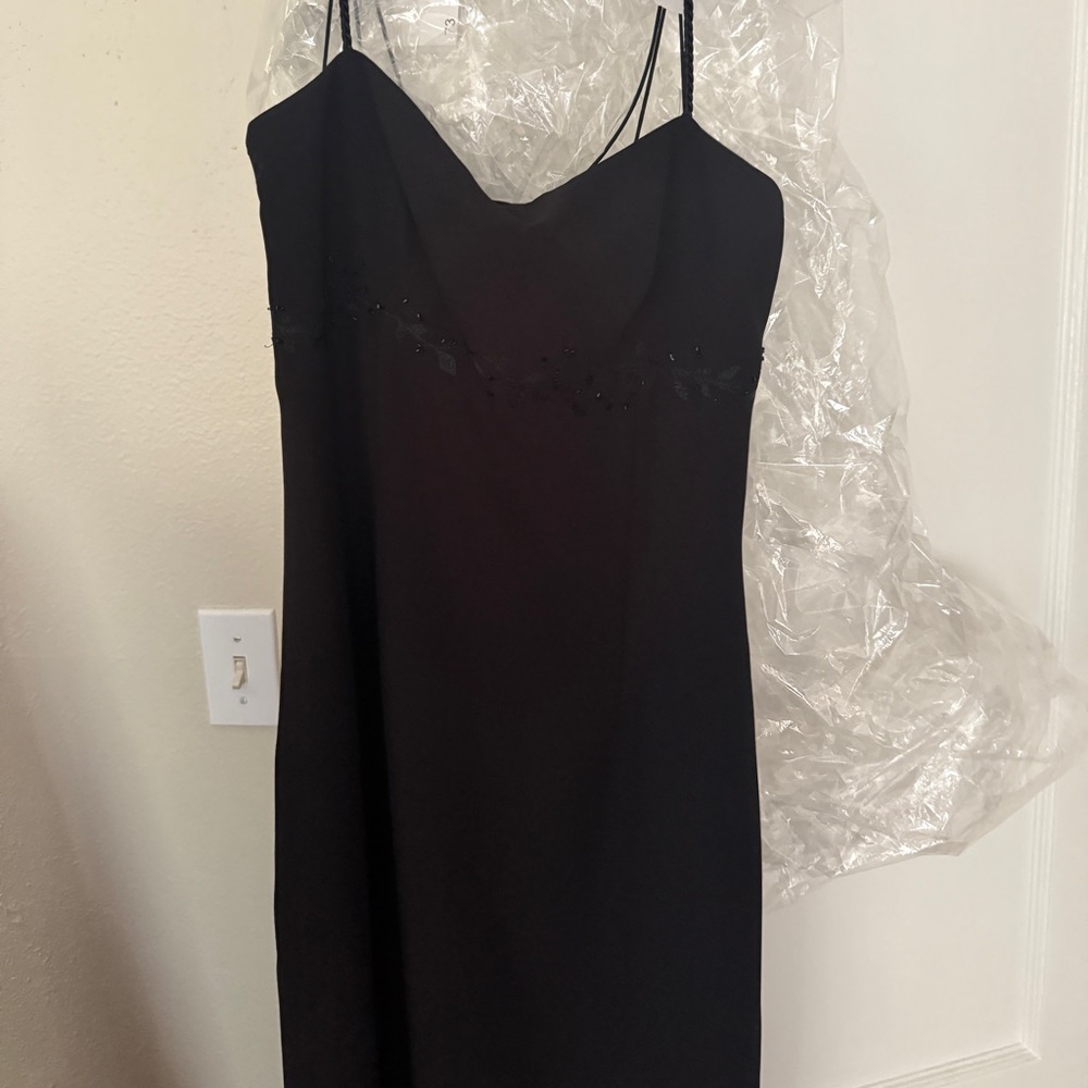 Ann Taylor Black Dress with Spaghetti Straps